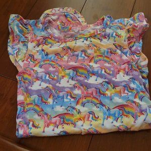 Posh Peanut x Lisa Frank 2t Bodysuit + dinosaur twirl bodysuit bundle